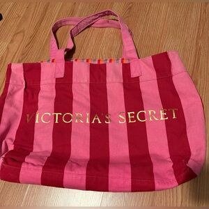 Victoria's Secret Bold Pink and Red Tote